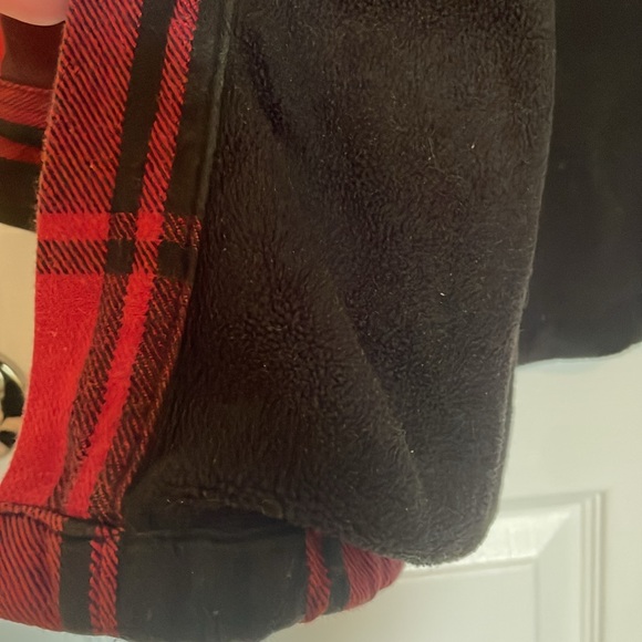 High Sierra Jacket Shacket Flannel Fleece Large red plaid - Picture 3 of 9